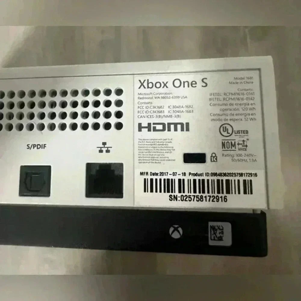Microsoft Xbox One S Console White 365GB Includes‎ HDMI Cable